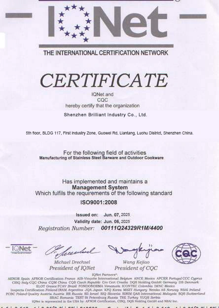 Cutlery ISO9001 Certificate